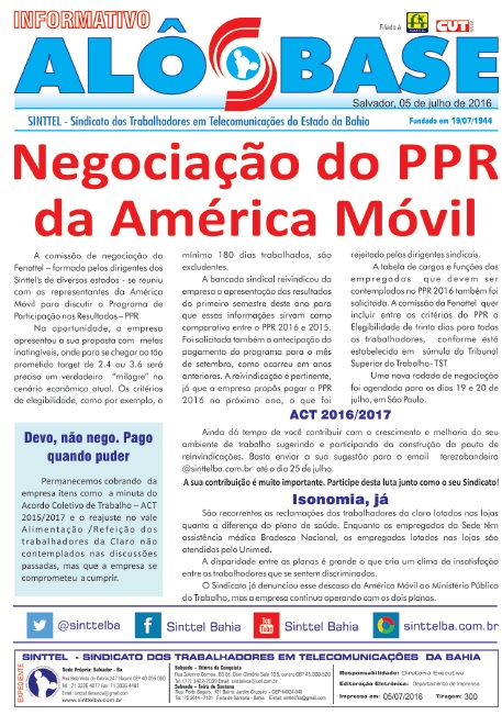 NegociaÃ§Ã£o do PPR da AmÃ©rica Movil